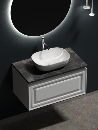 Столешница Sancos TT80A1X 80х46 накладная цвет черный - фото 4